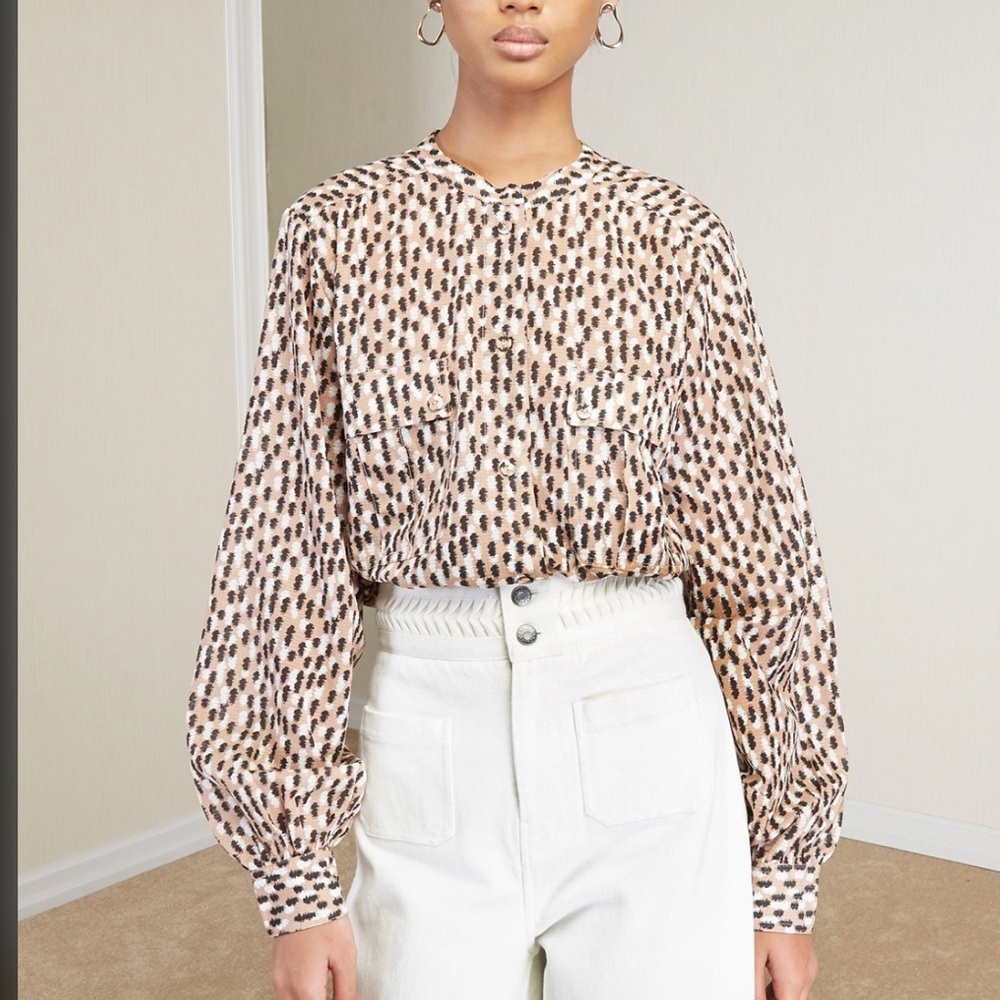 Magali Pascal Amor Printed button Down Shirt Blouse